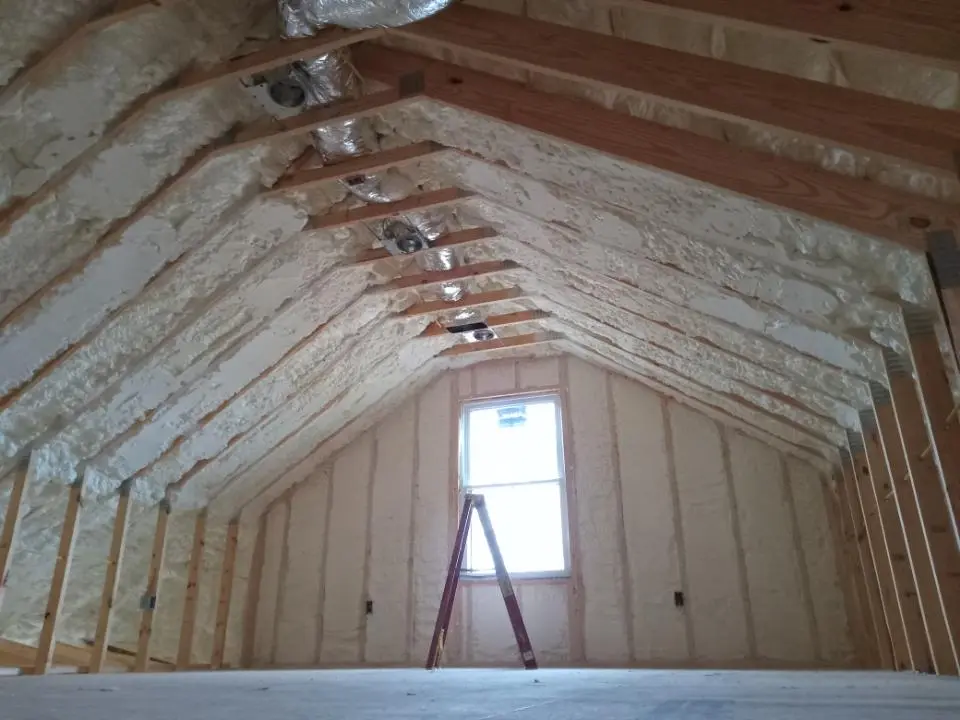 Spray foam roofing application for Crawl Space Insulation project in Gouverneur